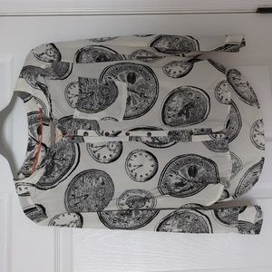 Anthropologie sweet little "clock" blouse